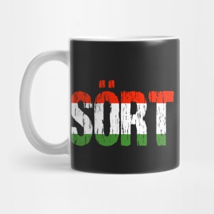 Sort Kerek Beer Please Funny Hungarian Flag Language Distressed Mug